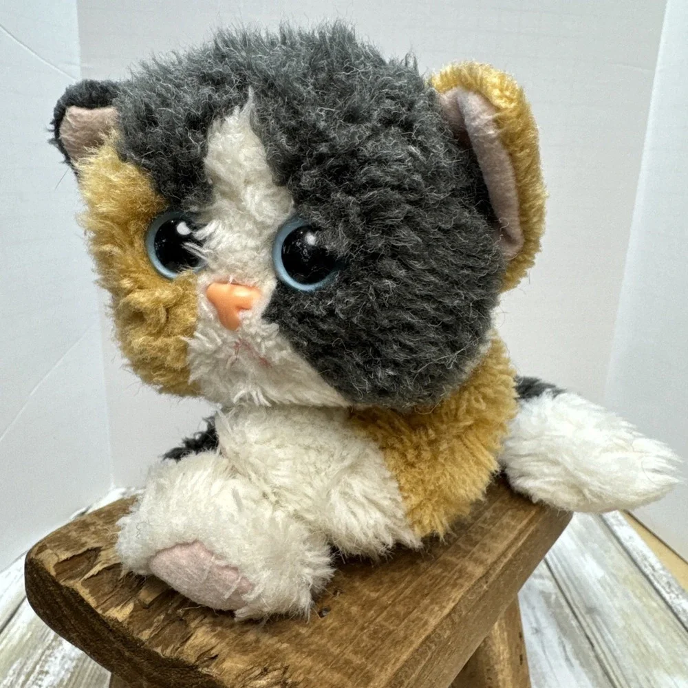 VTG 1992 Kitty Kitty Kittens Patches Calico Cat PURRING Plush Stuffed‎ Toy Tyco